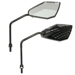 Rétroviseur Replay noir tige noir diamètre 8mm (paire) pour scooter