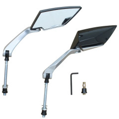 Rétroviseur Replay carbone noir (paire) (tige diamètre 8mm x longueur 90mm) pour scooter