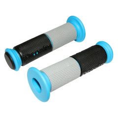 Revêtements poignée Replay 3D noir-argent-bleu 125mm (Paire)