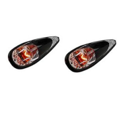 Éclairages décoration adaptable goutte d'eau fender transparent/noir ampoule orange