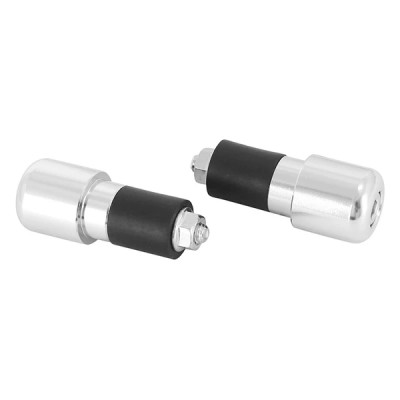 Embouts de guidon Replay cylindriques argent poli diam 17 mm (paire)