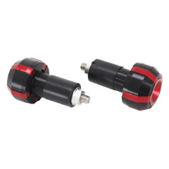 Embouts de guidon Replay noir-rouge diamètre 17 mm (paire)
