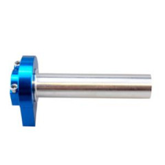 Poignée gaz adaptable alu CNC bleue avec vis creuse 10x125