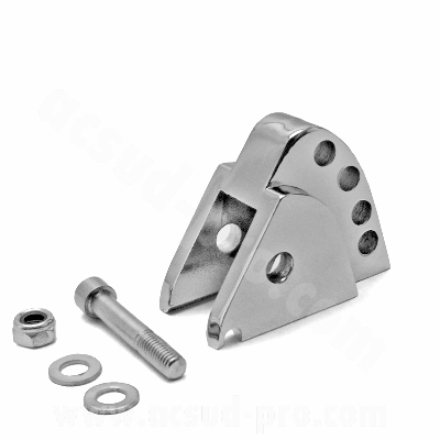 Réhausse amortisseur adaptable argent (4 positions) pour MBK 50 Booster 1999-2003 / Yamaha 50 BWS 1999-2003