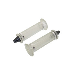 Revêtement / poignée adaptable transparent carbone - CLOSED END (PAIRE)