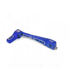 Sélecteur de vitesse adaptable alu bleu repliable pour 50 à boîte Derbi Senda Euro 2/3