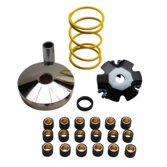 Variateur scoot Replay (avec ressort + 18 galets) pour moteur 139QMB - Peugeot V-Clic 4T, Baotian BT 49 QT 4T