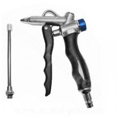 Soufflette d'atelier adaptable débit réglable bec long en acier