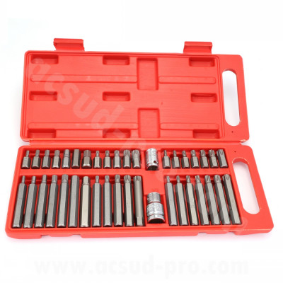Coffret adaptable 40 embouts Torx et BTR