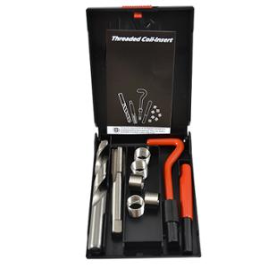Coffret de réparation filetage adaptable M14x1.25 - 5 pièces - taraud / filière / helicoil - bougie