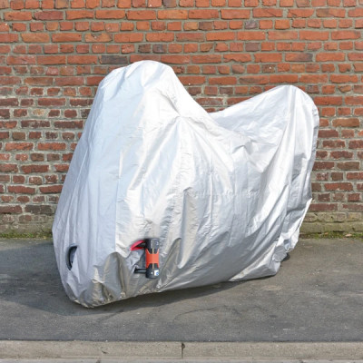 Housse de protection adaptable en polyester 70 deniers (188x102x115cm) (élastiques + sangle + oeillets) pour scooter