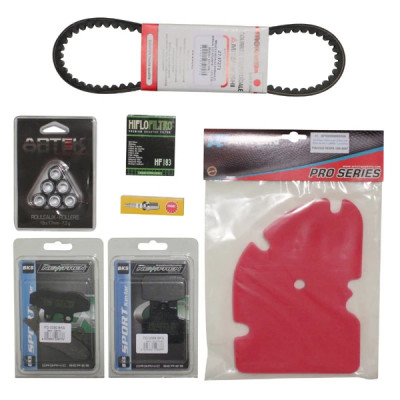 Kit entretien adaptable 7 pièces pour maxi scooter 125cc Piaggio X8