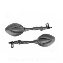 Rétroviseur adaptable homologué noir articulé (la paire)