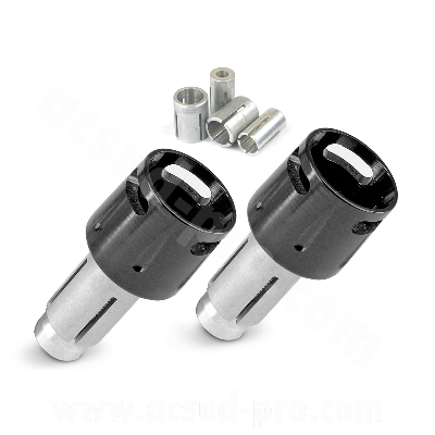 Embouts guidon TNT Hole noir mat (la paire)