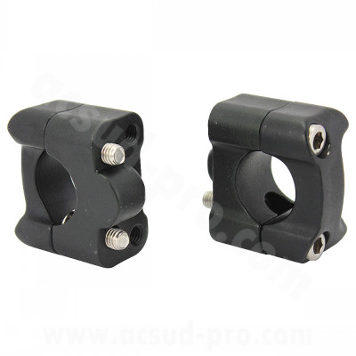 Pontets de guidon NoEnd aluminium diamètre 28.6 noir mat (la paire)