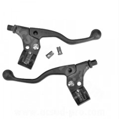 Leviers de frein TNT en plastique court pour cyclomoteur - Réf M84, pour guidon diamètre 22mm