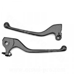 Leviers de frein adaptable imitation carbone (la paire) MBK Booster 2004 / Yamaha BWS 2004