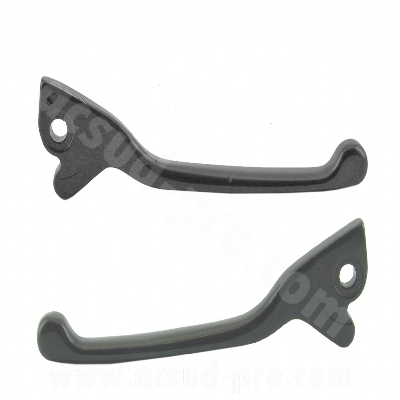 Leviers de frein adaptable double disque noir pour scooter 50 MBK Runner (la paire)