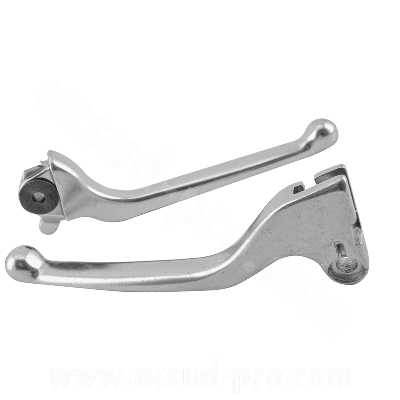 Paire de leviers adaptable alu poli pour scooter 50 MBK Mach G (OEM: 5RW-H3922-00 + 5JH-H3912-00)