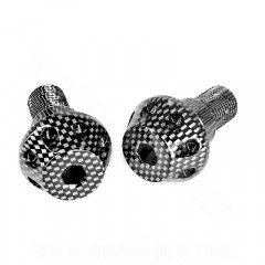 Embouts guidon TNT CNC molète carbone pour Yamaha TMAX 500 (la paire)