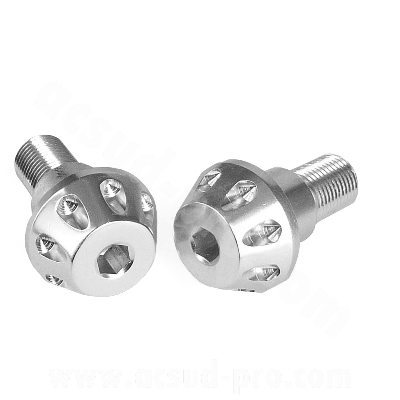 Embout guidon CNC TNT chrome Yamaha TMAX 500 (la paire)