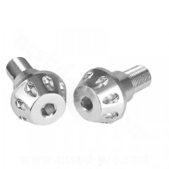 Embout guidon CNC TNT chrome Yamaha TMAX 500 (la paire)