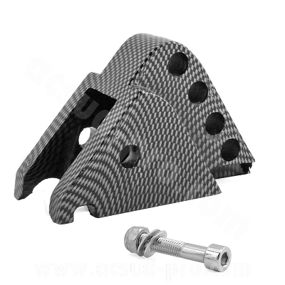 Réhausse amortisseur adaptable imitation carbone 4 positions pour MBK 50 Booster après 2004, Nitro