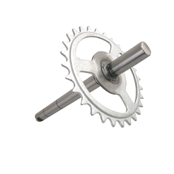 Axe pédalier adaptable 28 dents cyclomoteur