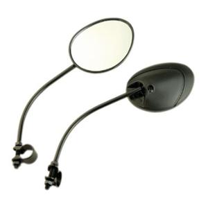 Rétroviseur adaptable noir à coller (forme zip) homologué CE pour cyclomoteur