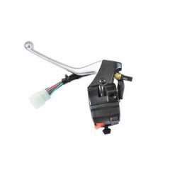 Poignée frein gauche adaptable complète pour scooter 50 MBK Booster après 2004, Stunt, Slider, Yamaha BW'S après 2004