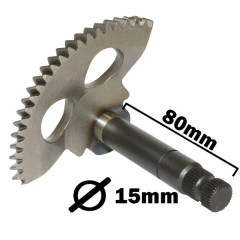 Axe de kick Buzzetti 32 cannelures entraxe 47mm pour scooter CPI Oliver après 2003, Keeway Matrix 2006, Malaguti F12 après 2007