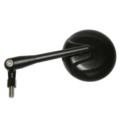 Rétroviseur adaptable MSC03 universel alu noir mat tige alu diamètre 10mm avec adaptateur réversible
