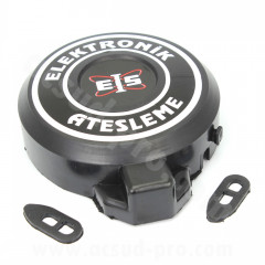 Cache volant allumage adaptable noir avec 2 attaches pour cyclomoteur Peugeot 103