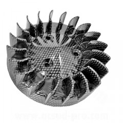 Turbine TNT imitation carbone pour scooter moteur Minarelli A/C (MBK Booster / BWS / Stunt / Slider / Ovetto / Neos)