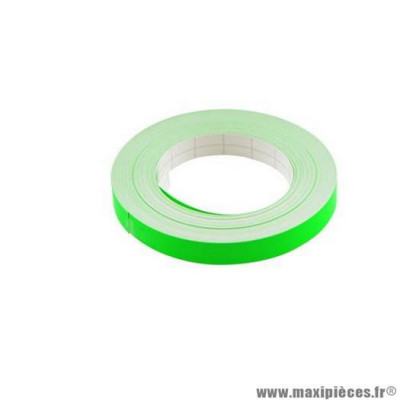 Autocollant liseret fluo vert adaptable 10m x 9mm