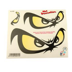 Autocollant adaptable OEIL NO FEAR 14X16CM