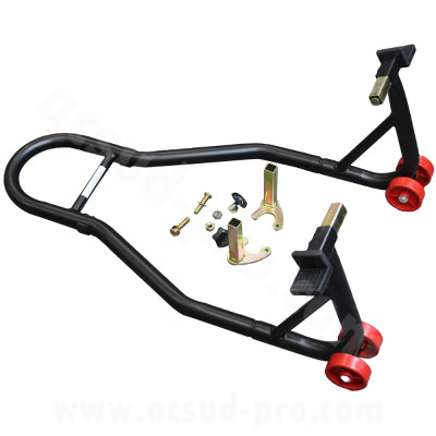 Béquille arrière adaptable livrée avec 2 jeux de fixation caoutchouc + crochet