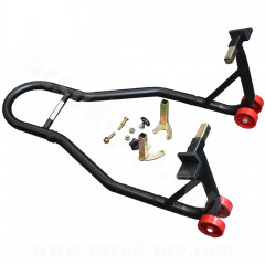 Béquille arrière adaptable livrée avec 2 jeux de fixation caoutchouc + crochet