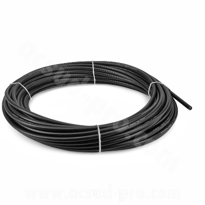Gaine adaptable noire 32/10e 3.2mm (rouleau de 30 mètres) pour moto et cyclomoteur