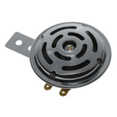 Avertisseur klaxon adaptable 6 volts acier chrome 100dB diamètre 70mm pour cyclomoteur