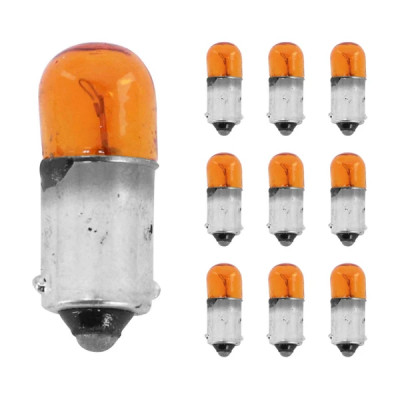 Ampoules clignotantes adaptable 12V 4W culot BA9s norme T4W orange boîte de 10