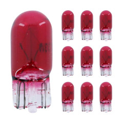 Ampoules compteur adaptable 12V 3W culot W2,1x9,5d wedge rouge boîte de 10