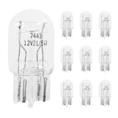 Ampoule lampe adaptable 12V 21-5W culot W3x16D pour compteur et clignotants (boîte de 10)
