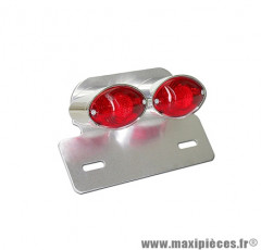 Feu arrière double adaptable + support plaque