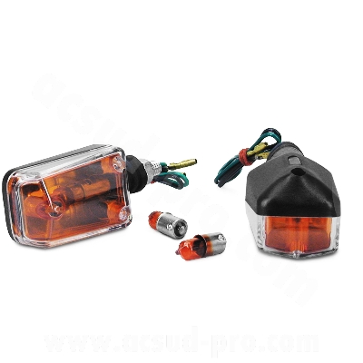 Clignotants adaptable twin 21 / 10W noir YM1920 (la paire)