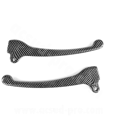 Leviers de frein adaptable imitation carbone pour Piaggio Typhoon (la paire)