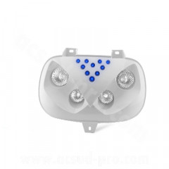 Double optique adaptable 4 lampes halogène + LEDs blanc MBK 50 Booster 1999-2003 / Yamaha 50 BWS 1999-2003