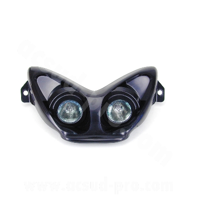 Double optique adaptable noir halogène Futura pour scooter MBK Nitro / Yamaha Aerox