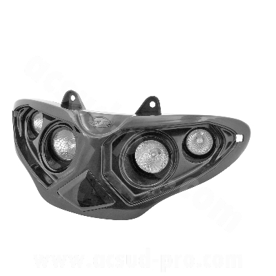 Double optique adaptable noir halogène pour scooter Gilera Runner 50-125-180-200CC