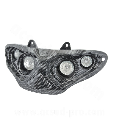 Double optique adaptable halogène imitation carbone Gilera Runner 50-125-180-200CC